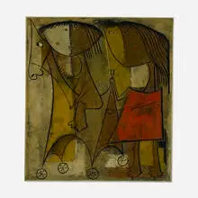 Ángel Botello, Untitled, linocut in colors
