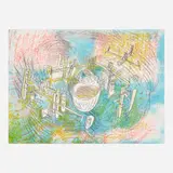 Roberto Sebastian Matta, Espace de l'espèce - interrogation humaine, 1974, lithograph in colors