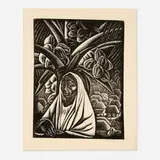 Howard Cook, Acapulco Girl (Cocoanut Palm)