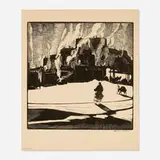 Howard Cook, Morning Smokes, Taos Pueblo