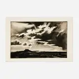 Gene Kloss, Clouds at Sunset, 1953, drypoint and aquatint