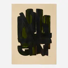 Pierre Soulages, Eau-forte VIII, 1957, etching and aquatint in colors on BFK Rives