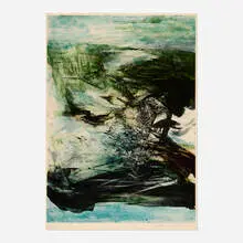 Sans Titre by Zao Wou-ki, 1969, etching and aquatint in colors, sold Apr 2025