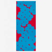 Wallflower (Light Blue and Red) by Donald Sultan, 2018, screenprint in colors, sold Apr 2025
