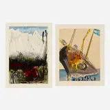 Return of the Virgin of Israel; We Shall Go Up at Once and Possess It (two works from the Aliyah portfolio) by Salvador Dalí, 1968, lithograph in colors on Arches, sold Apr 2025