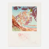 Return of Ulysses (from the Hommage à Homère suite) by Salvador Dalí, 1977, lithograph in colors on Arches, sold Apr 2025