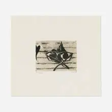 Untitled (from the Harvey Gantt portfolio) by Richard Diebenkorn, 1990, lithograph on Rives BFK, sold Apr 2025