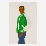 Alex Katz, Green Jacket, 1989, screenprint in colors on Arches