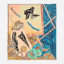 Shards I (from the Shards series) by Frank Stella, 1982, lithograph and screenprint in colors on Arches, sold Apr 2025
