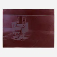 Electric Chair by Andy Warhol, 1971, screenprint in colors on Lenox Museum Board, sold Apr 2025