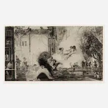 Peter Milton, Les Belles et La Bête II: Before the Hunt, 1978, etching and engraving
