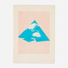 Agnes Denes, Study of Distortions (from the Isometric Systems in Isotropic Space portfolio), 1974, lithograph in colors on Arches