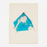 Agnes Denes, Study of Distortions (from the Isometric Systems in Isotropic Space portfolio), 1974, lithograph in colors