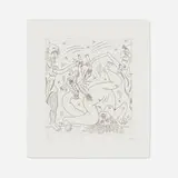 Keith Haring, Untitled (from The Valley series), 1989, etching on Twinrocker handmade