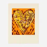 Heart for Film Forum by Jim Dine, 1993, woodcut in colors, sold Apr 2025