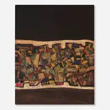 Ralph Arnold, Old Smoky, oil, acrylic and collage on canvas
