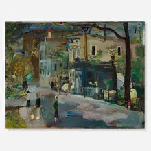 Francis Chapin, City Landscape, oil on canvas