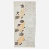 Lee Godie, Building (John Hancock Center), ballpoint pen and paint on canvas