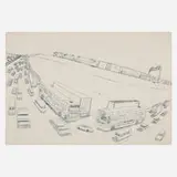 Wesley Willis, Untitled (View from I-94 Chicago)