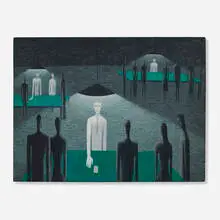 Margo Hoff, Jack of Diamonds, c. 1950, oil on board