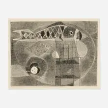 Miyoko Ito, Objects in the Nursery, 1950, lithograph