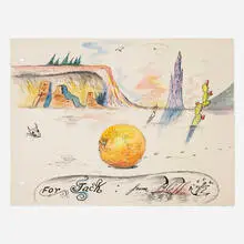 H. C. Westermann, Untitled (Sunkist), 1972, ink and watercolor on paper