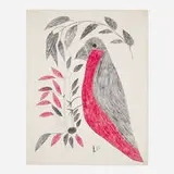 Untitled (double-sided) by Lee Godie, ballpoint pen on board, sold Feb 2025