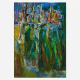 Rex Ashlock, Bay Bridge and Reflections, 1956, oil on canvas