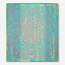 Jeffrey Simmons, Cosmas, 1999, oil and alkyd on wood panel