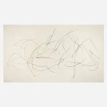 Karl Haendel, Ripped Scribble #1, 2004, graphite and staples on paper