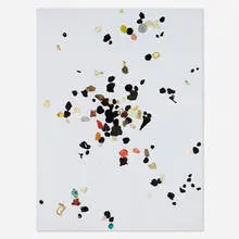 Adam McEwen, Bomber Harris, 2009, acrylic and chewing gum on canvas