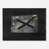 Kika Karadi, Black X, 2010, mixed media on linen