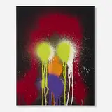 Katsu, Royalty 6, 2018, atomized enamel on acrylic primed canvas