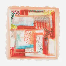 Lamar Briggs, Summer in Ibiza, 1996, monotype and Prismacolor on Twinrocker