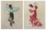 Roc Riera Rojas, Untitled, DANCERS: TWO WORKS, each signed in pencil lower left