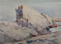 Edgar Nye, Rocky Coast, Watercolor on paper