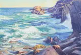 Lee Boynton, Acadian Surf, Watercolor on paper C