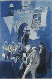 Joseph Clement Coll, The Gatekeeper, THE GATEKEEPER, watercolor and ink on paper