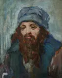 Ludolfs Liberts, Portrait of a Man in a Blue Cap, Oil on canvas