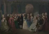 Baron Jolly, Untitled, FRANKLIN AT THE COURT OF FRANCE, 1778, mezzotint by W.O