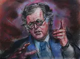 Freda Reiter, Ted Kennedy, Pastel on paper