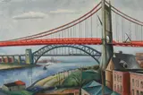Abraham Harriton, Triboro Bridge, Oil on canvas