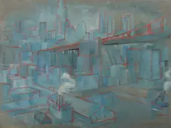 William Walton, Looking Towards Manhattan, 1951, Oil on canvas