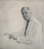 Oskar Stössel, Franklin Delano Roosevelt, Etching