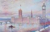Luciano Rampaso, Houses of Parliament, Oil on canvas