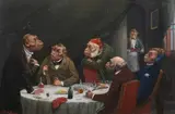 William Holbrook Beard, After Dinner Discourse, Oil on canvas