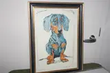 Fritz Hug, Dachsund, Color lithograph