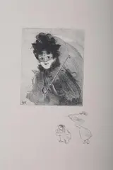 Adolphe Léon Willette, PORTFOLIO OF 10 LITHOGRAPHS, three signed in pencil lower right, each with printed remarque, PORTFOLIO OF 10 LITHOGRAPHS, three signed in pencil lower right, each with printed remarque.