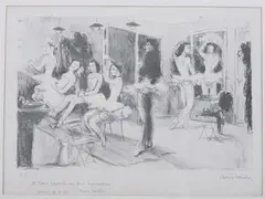 Benjamin Vautier, The Ballet Studio, Lithograph