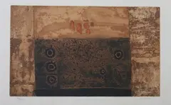 Janez Bernik, Terres Marqueés, Color aquatint with relief print